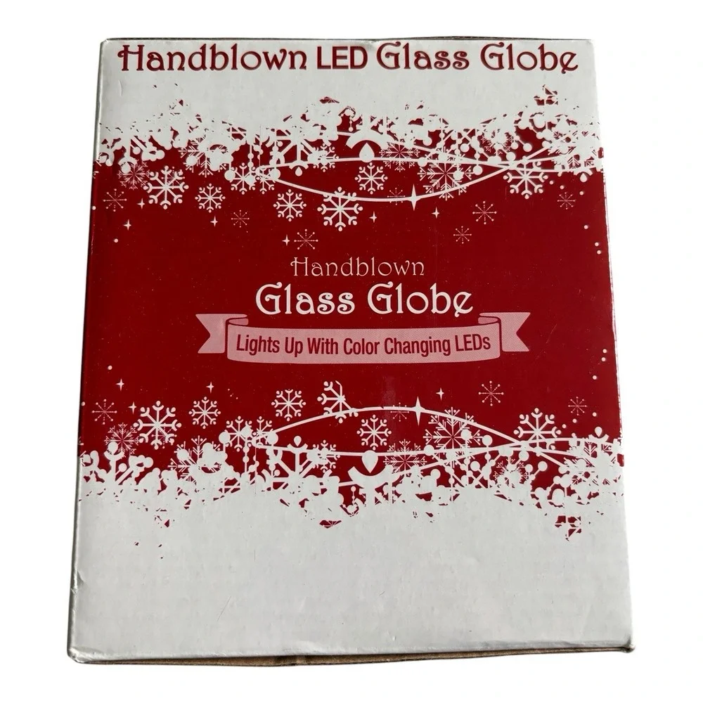 Handblown LED Glass Globe Christmas Tree Color Changing Lights Box 5